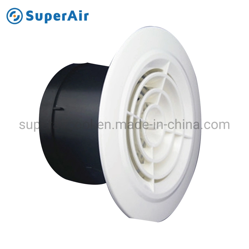 Plastic 4 in. Resin Circular Mini Wall Louver Soffit Vent in White