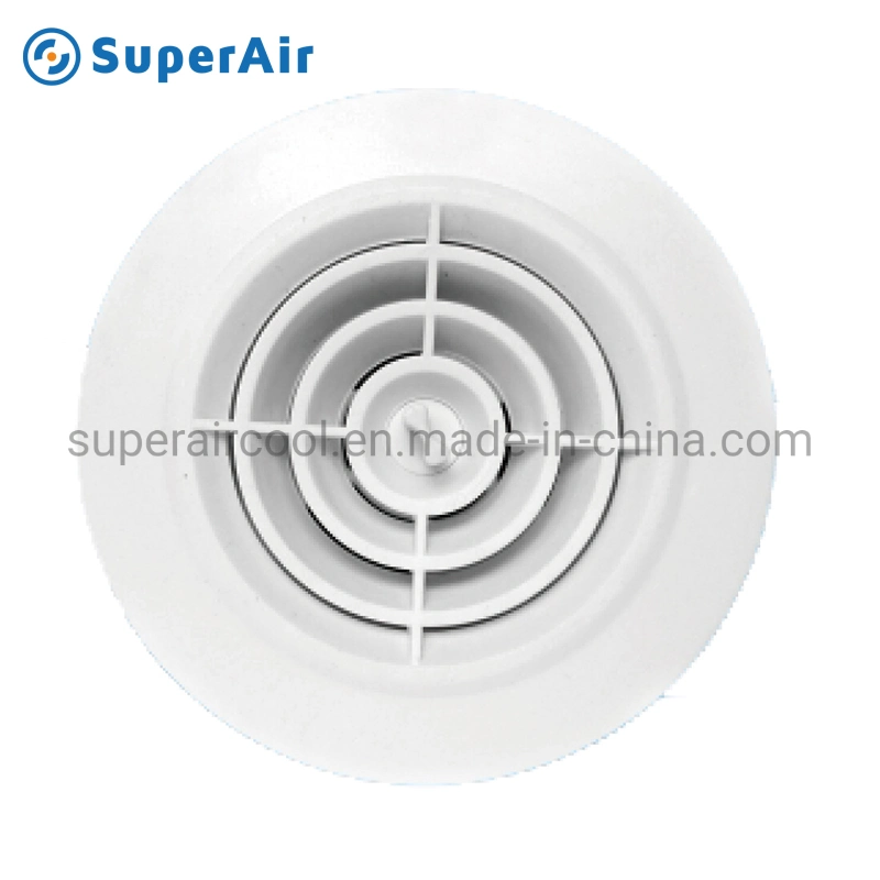 Plastic 4 in. Resin Circular Mini Wall Louver Soffit Vent in White